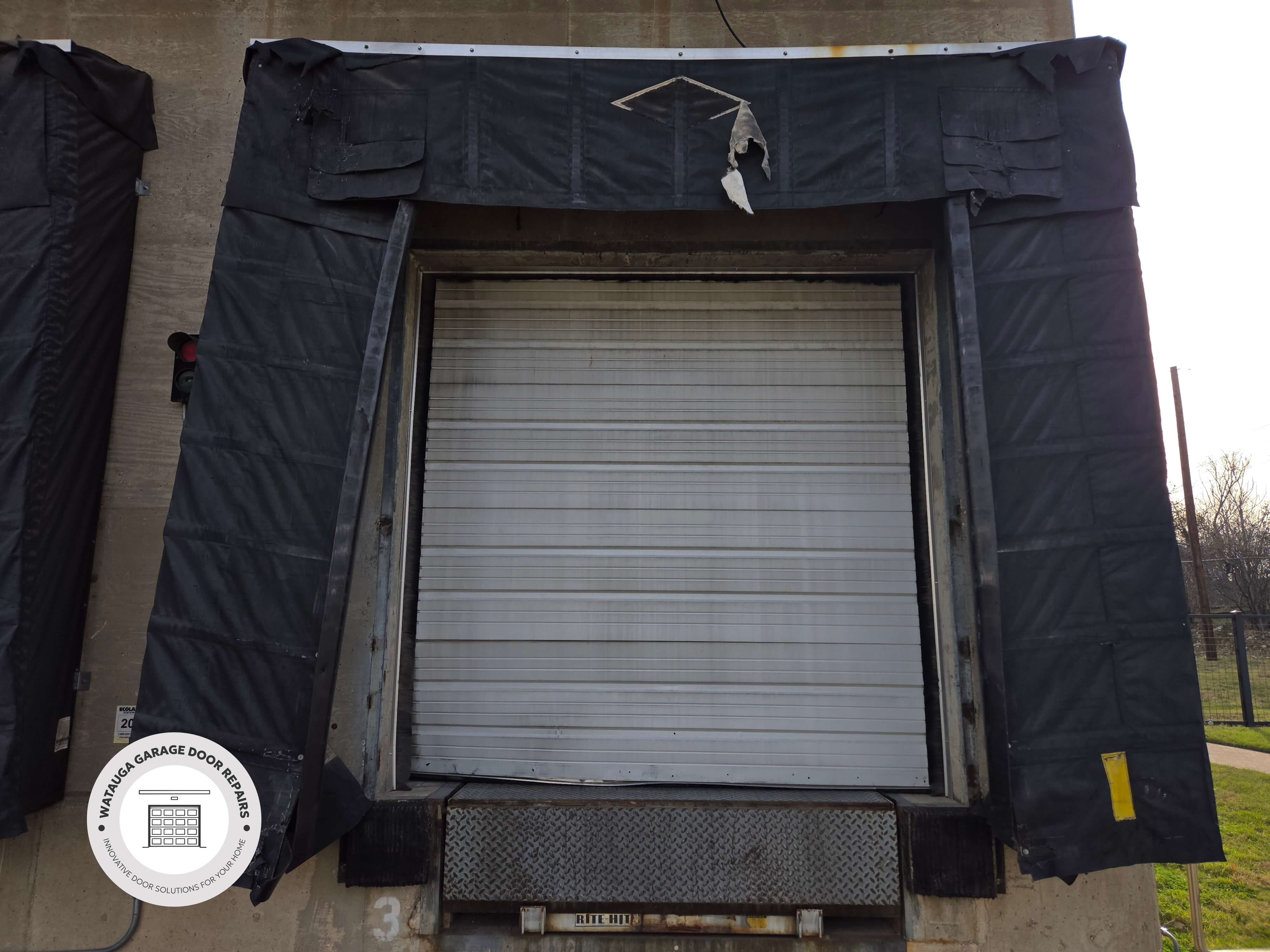 damaged-commercial-garage-door-replacement